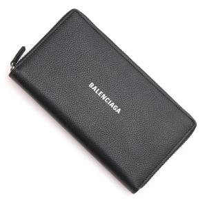 バレンシアガ BALENCIAGA ラウンドジップ 長財布 小銭入れ付き CASH CONTINENTAL WALLET ブラック メンズ 594317-1izi3-1090
