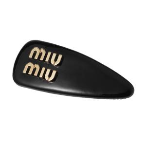 ミュウミュウ miu miu ヘアクリップ バレッタ ブラック レディース 5if092-069-f0002｜mb-y