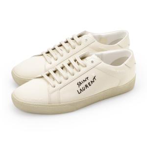 サンローラン SAINT LAURENT スニーカー COURT CLASSIC SL/06 大きいサイズあり ベージュ メンズ 611106-gup10-9113｜モダンブルーYahoo!店