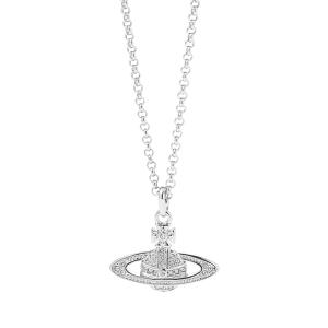 ヴィヴィアンウエストウッド Vivienne Westwood ネックレス MINI BAS RELIEF PENDANT シルバー レディース 63020086-02p116-cn-p116-platinum-crystal