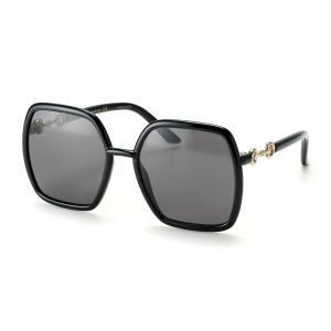 グッチ GUCCI サングラス SQUARE-FRAME SUNGLASSES ブラック レディース 648607-j1691-1012｜mb-y