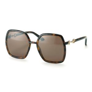 グッチ GUCCI サングラス SQUARE-FRAME SUNGLASSES ブラウン レディース 648607-j1691-2323｜mb-y