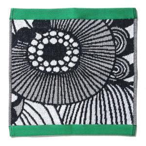 マリメッコ marimekko ミニタオル SIIRTOLAPUUTARHA シイルトラプータルハ ブラック 068471-960『ネコポス対応(3点まで)』