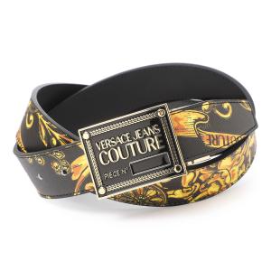 ヴェルサーチェ VERSACE JEANS COUTURE リバーシブル ベルト ブラック メンズ 71ya6f01-zp056-g89
