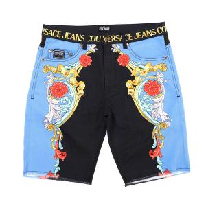 ヴェルサーチェ VERSACE JEANS COUTURE デニムショーツ ショートパンツ 大きいサイズあり ブラック メンズ 72gad57p-es019l54-899｜mb-y