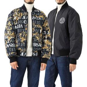 ヴェルサーチェ VERSACE JEANS COUTURE ボンバージャケット ブラック メンズ 73gas4d0-cqs43-g89｜mb-y