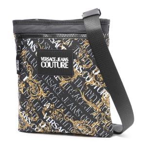 ヴェルサーチェ VERSACE JEANS COUTURE ショルダーバッグ RANGE LOGO COUTURE PRINT-SKETCH クロスボディバッグ ブラック メンズ 73ya4bf4-zs395-g89｜mb-y