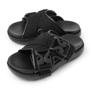 ボッテガヴェネタ BOTTEGA VENETA スライドサンダル SNAP SLIDE SANDAL ブラック レディース 754358-v3c41-1000｜mb-y