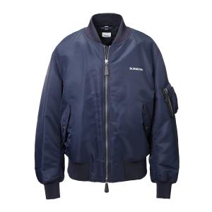 バーバリー BURBERRY 中綿入り ジップアップ ブルゾン ボマージャケット ブルー メンズ 8065632-smokednavy｜mb-y