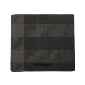 【訳あり美品】BURBERRY バーバリー 二つ折り財布 メンズ レザー 黒 訳あり美品】BURBERRY バーバリー 二つ折り財布 メンズ レザー 黒
