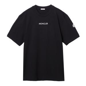 モンクレール MONCLER クルーネック半袖Tシャツ ブラック メンズ 8c00032-8390t-999｜mb-y