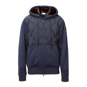 モンクレール MONCLER ダウン切り替え ジップアップパーカ ブルー メンズ 8g00013-899g9-778｜mb-y