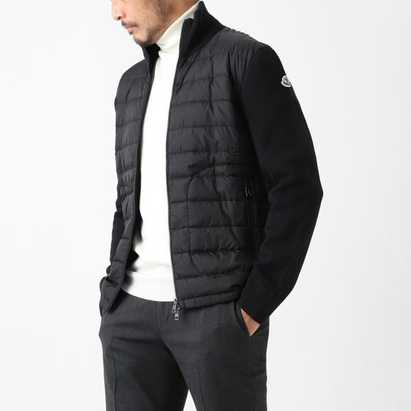 モンクレール MONCLER ジップアップ カーディガン CARDIGAN TRICOT ブラック ...