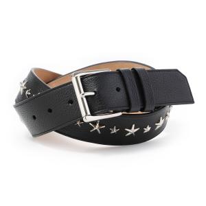 ジミーチュウ JIMMY CHOO レザーベルト ARCHER RCX ブラック メンズ archer-uuf-black-silver｜mb-y