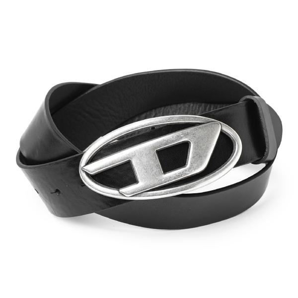 ディーゼル DIESEL ベルト OVAL D LOGO B-1DR BELT ブラック メンズ b...