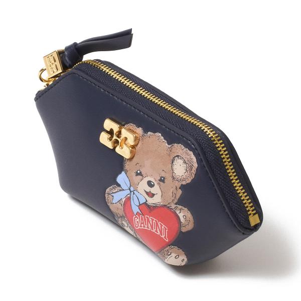 ガニー GANNI コインケース BOU COIN PURSE BEAR ベア バタフライロゴ ポー...