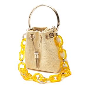 ジミーチュウ JIMMY CHOO ショルダーバッグ BON BON ベージュ レディース bon-bon-rwy-natural-yellow｜mb-y