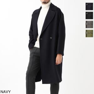 HEVO チェスターコート　美品　46 M Hevo イーヴォ ナイロン チェスターコート メンズ ネイビー 46