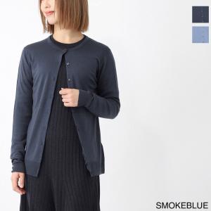 ジョンスメドレー JOHN SMEDLEY クルーネック カーディガン BUTTERCUP バターカップ 30ゲージ レディース buttercup-smokeblue｜mb-y