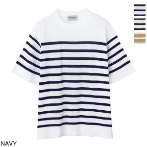 ジョンスメドレー JOHN SMEDLEY クルーネック半袖ニット ELSBETH シーアイランドコットン 30ゲージ レディース elsbeth-navy｜mb-y