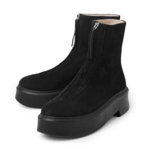 ザロウ　フロントジップブーツ　36 the row linate_therow-f1144-l64r-blk