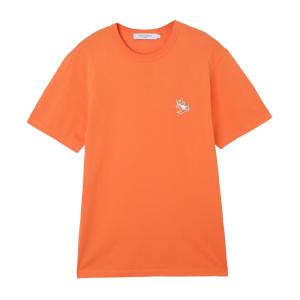 メゾンキツネ MAISON KITSUNE クルーネック Tシャツ オレンジ メンズ レディース gu00154kj0010-neonorange｜モダンブルーYahoo!店