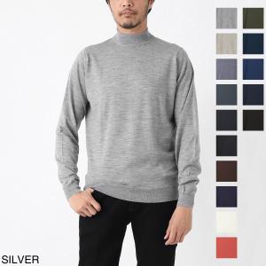 ジョンスメドレー JOHN SMEDLEY モックネック ニット HARCOURT エクストラファインメリノウール 30ゲージ STANDARD FIT メンズ harcourt-silver