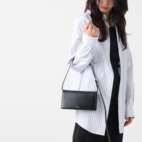 ジルサンダー JIL SANDER ショルダーバッグ ALL DAY BAG ウォレットバッグ ブラ...