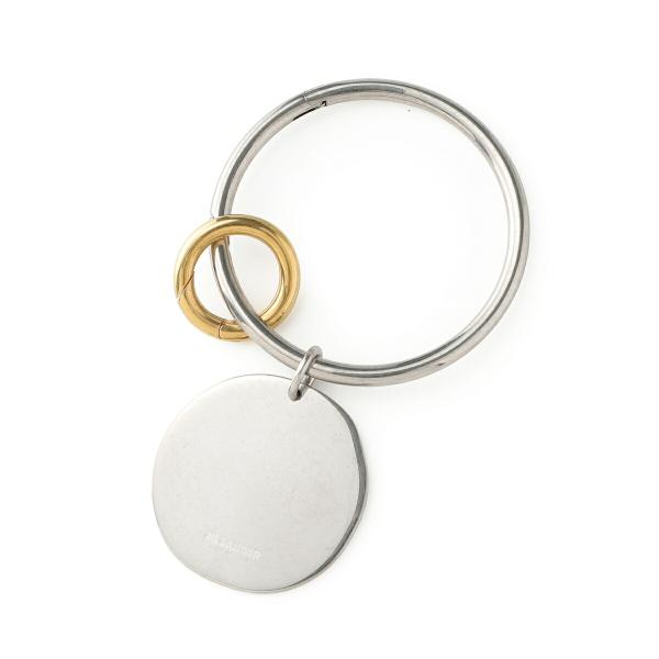 ジルサンダー JIL SANDER キーチャーム CIRCLE CHARM バッグチャームシルバー ...