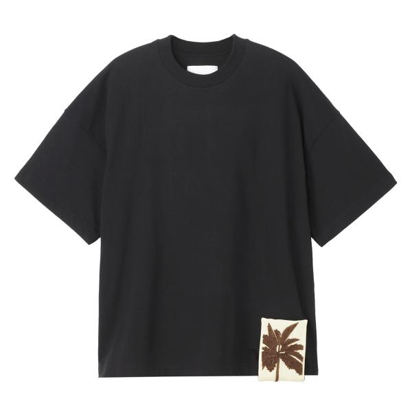 ジルサンダー JIL SANDER クルーネック半袖Tシャツ ブラック メンズ j22gc0119-...