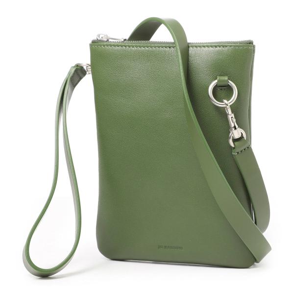 ジルサンダー JIL SANDER ショルダーバッグ LINK POUCH クロスボディバッグ グリ...