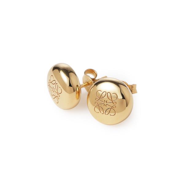 ロエベ LOEWE ピアス ANAGRAM PEBBLE STUD EARRINGS ゴールド レデ...