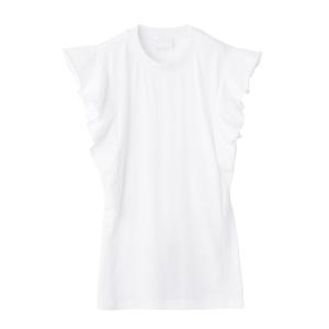 クロエ Chloe ギャザー ノースリーブトップ ホワイト レディース chc23sjh02182-101-white｜モダンブルーYahoo!店