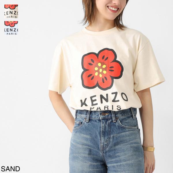 ケンゾー KENZO クルーネックTシャツ BOKE FLOWER プリント ロゴ KIDS キッズ...