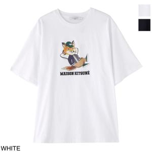メゾンキツネ MAISON KITSUNE クルーネックTシャツ DRESSED FOX EASY TEE-SHIRT メンズ km00103kj0008-white｜mb-y