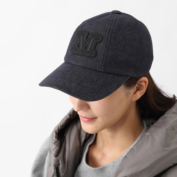 マックスマーラ Max Mara ベースボールキャップ LELLA デニム ベースボール キャップ ...
