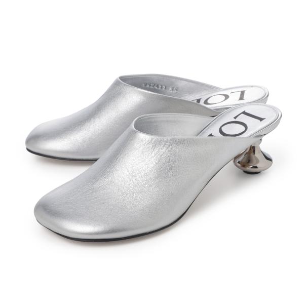 ロエベ LOEWE ミュール TOY MULE 45 大きいサイズあり シルバー レディース lls...