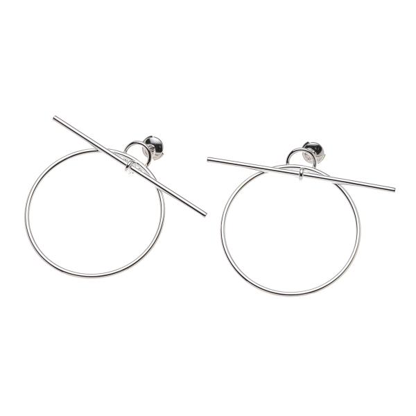 エルメス HERMES ピアス LOOP MM シルバー レディース loop-mm-earring...