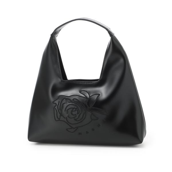 マルニ MARNI ハンドバッグ ダイヤモンドバッグ エコレザー フローラル ロゴ刺繍 KIDS キ...