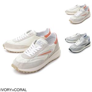 デイト DATE スニーカー ATHLETA NYLON アスレタ ナイロン ダッドスニーカー 大きいサイズあり メンズ athleta-m441-at-ny-vc-nylon-ivory-coral