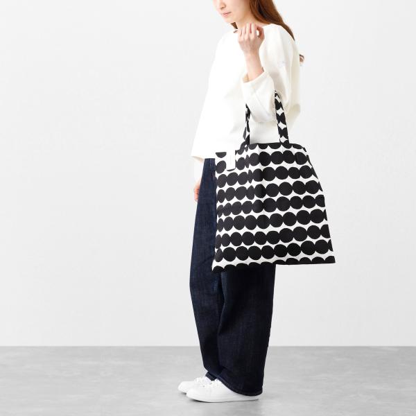 【ネコポス対応(4点まで)】マリメッコ marimekko トートバッグ RASYMATTO ブラッ...