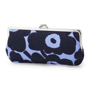 【ネコポス対応(5点まで)】マリメッコ marimekko ポーチ Silmalasi Kukkaro Mini Unikko ブルー レディース 091704-553｜モダンブルーYahoo!店