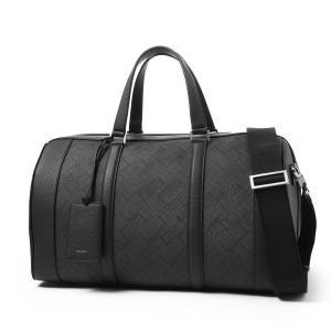 フェラガモ FERRAGAMO ボストンバッグ ALL OVER ガンチーニ モノグラム ダッフルバッグ トラベルバッグ ブラック メンズ