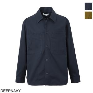 メゾンキツネ MAISON KITSUNE シャツジャケット メンズ mm00401ww0078-p492-deepnavy｜mb-y