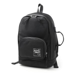 メゾンキツネ MAISON KITSUNE バックパック THE TRAVELLER BACKPACK リュックサック ブラック メンズ mm05161wq1001-p199-black｜mb-y