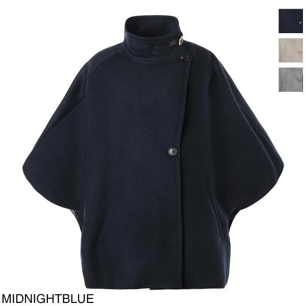 マックスマーラ Max Mara ケープ DERRIK デリック ピュアカシミヤ ケープ レザーベル...