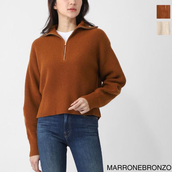マックスマーラ Max Mara ハーフジップニット NADAR ブラウン レディース nadar-...