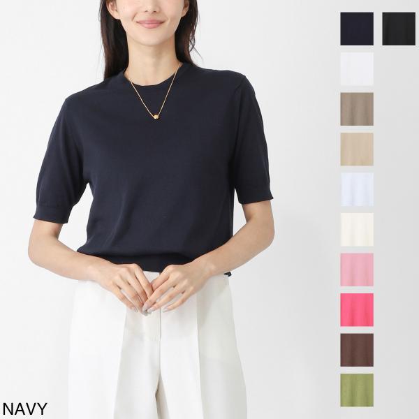 ジョンスメドレー JOHN SMEDLEY クルーネック半袖ニット NELL シーアイランドコットン...