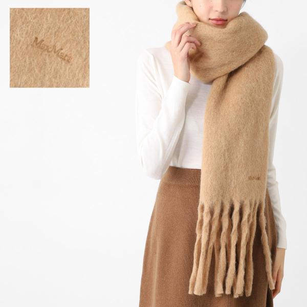 マックスマーラ Max Mara マフラー OSSO アルパカ ブレンド ストール ストール ブラウ...