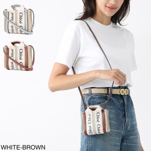 クロエ Chloe ショルダーバッグ 2WAY WOODY NANO レディース chc22ap235i26-91k-white-blue2｜mb-y